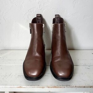 3.1 Phillip Lim Alexa 40MM Wine Leather Square Toe Ankle Boots Size 5